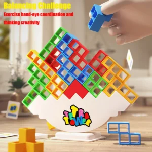 48-64 Stacking Blocks Tetra Tower Balance Game Stacking Building Blocks