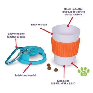 Let's Go Coffee Cup Treat Holder - Treat Dispenser for Dogs