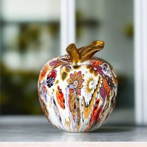 Resin Figure Apple Ornament - Colorful Modern Art Craft