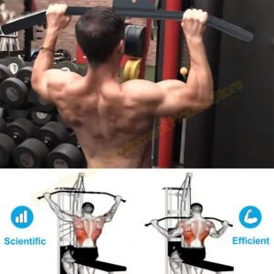 Home Gym Lat Pull Down and Seated Row Bar Attachment