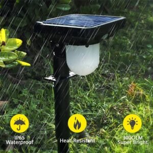 Solar Powered Motion Sensor Outdoor Pathway Lights 2/4pcs Set